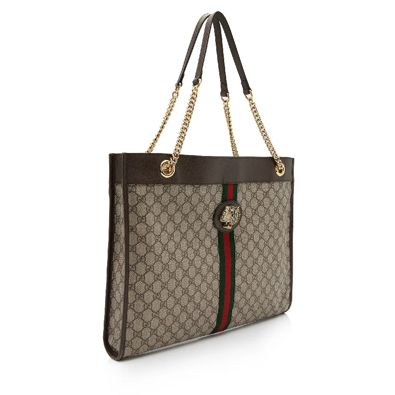 Vintage-inspired handbagsGucci GG Supreme Rajah Large Tote (SHF-CkmY9Y)