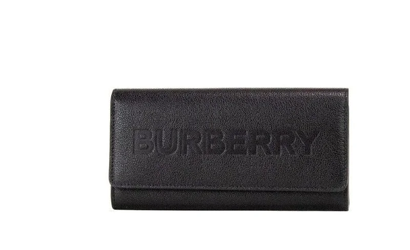 Waterproof backpack for hikingBurberry Porter Black Grained Leather Branded Logo Embossed Clutch Flap Wallet