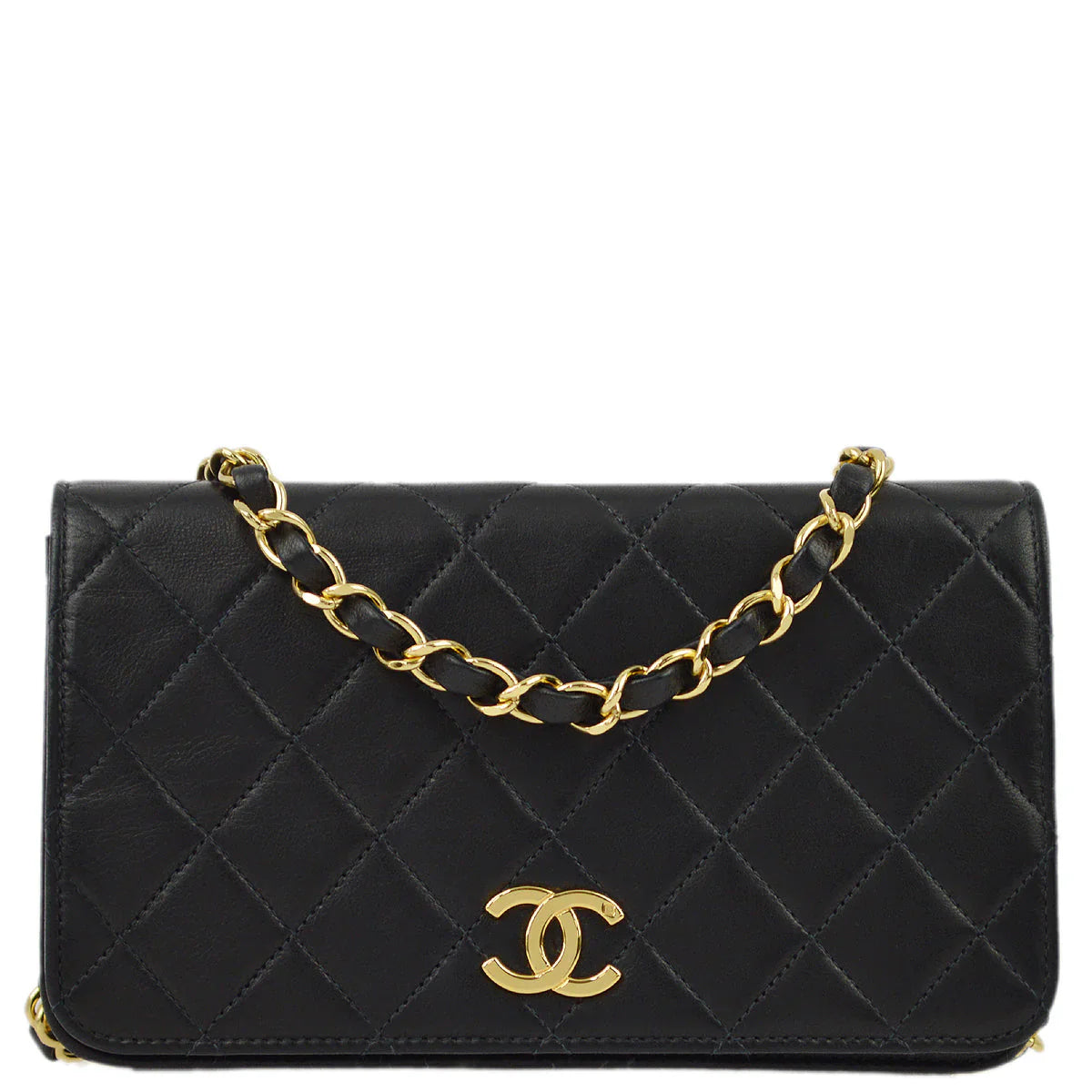 Compact crossbody bags for travelChanel Black Lambskin Pushlock Mini Full Flap Shoulder Bag