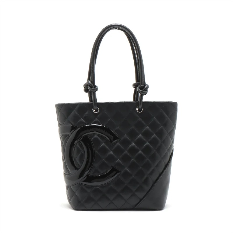 Designer bags with detachable strapsChanel Combon Line Patent Leather   Handbag Black Silver G