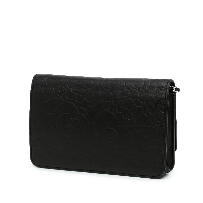 Elegant clutch bags for weddingsChanel Lambskin Camellia Embossed Wallet On Chain (zvZjrf)