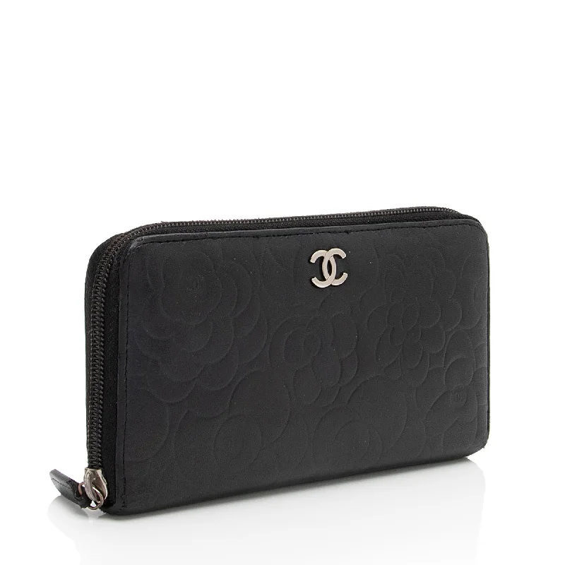 Affordable designer bag dupesChanel Lambskin Camellia Zip Around Wallet (fpP10f)