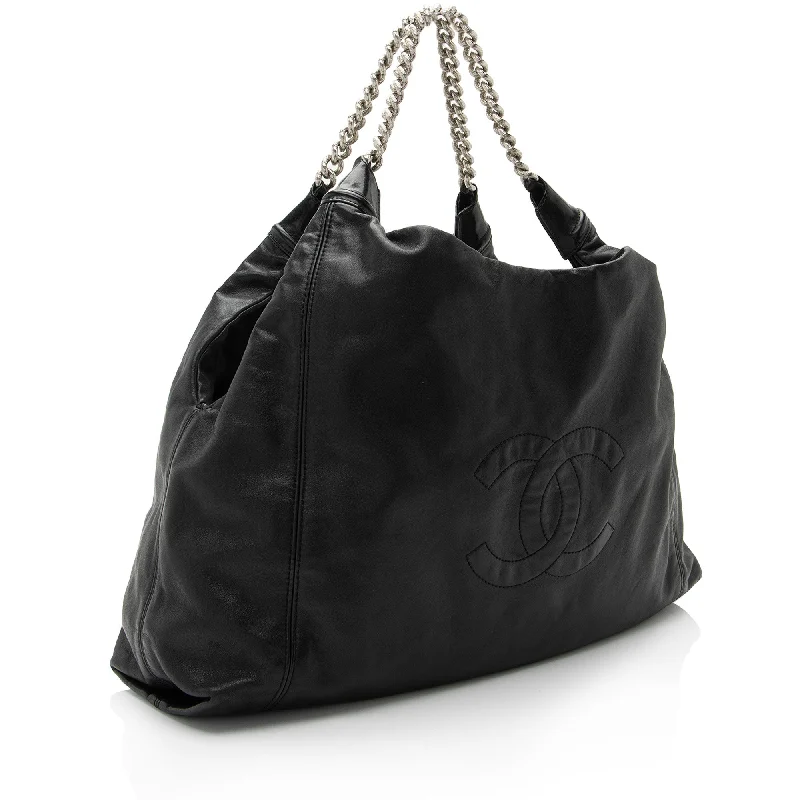 High-end designer bags for menChanel Lambskin CC Rodeo Drive Large Hobo (ULb6LJ)