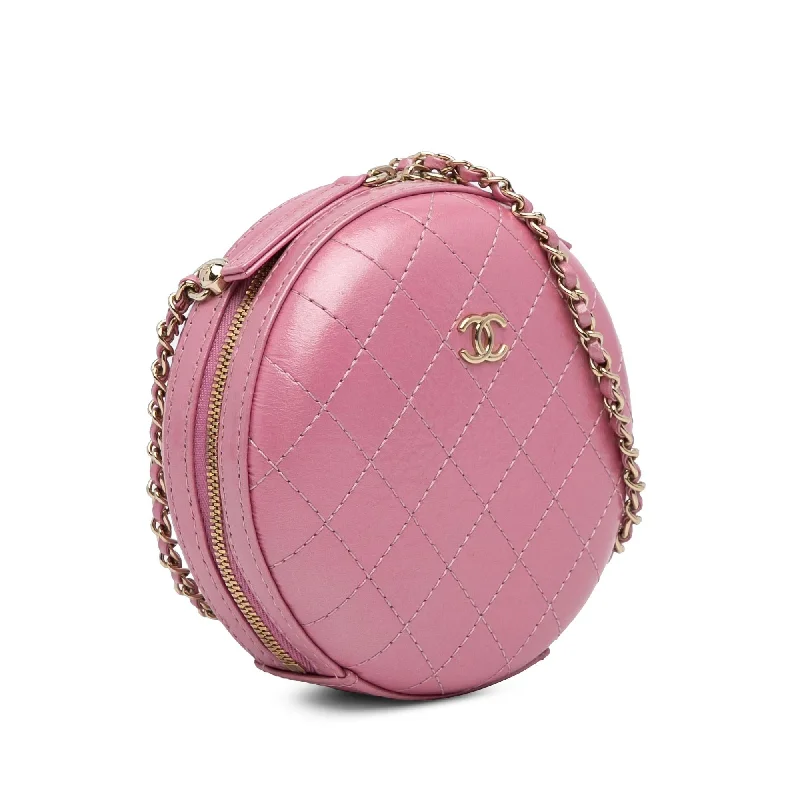 Best-selling designer bags 2025Chanel Lambskin CC Round Chain Crossbody (J2fPQX)