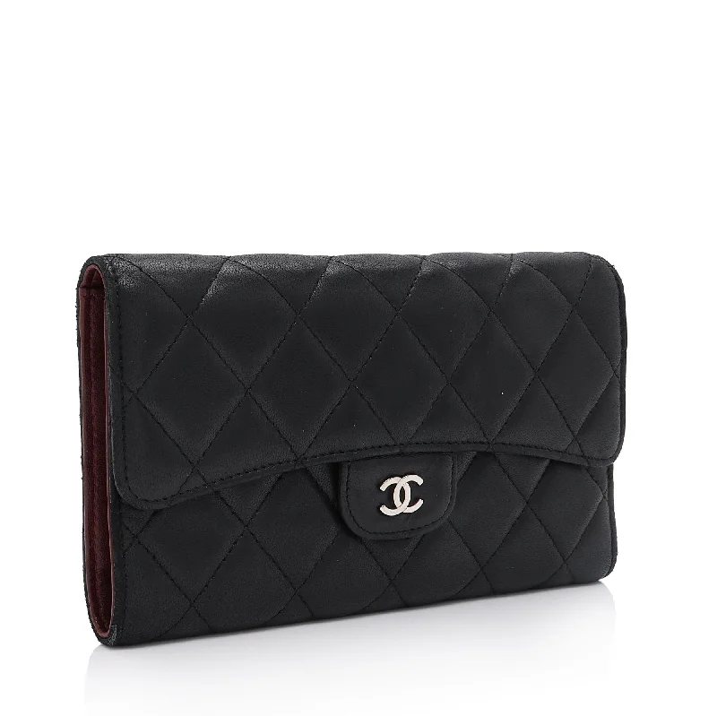 Affordable designer bag dupesChanel Lambskin CC Tri-Fold Long Wallet (TmgtMF)