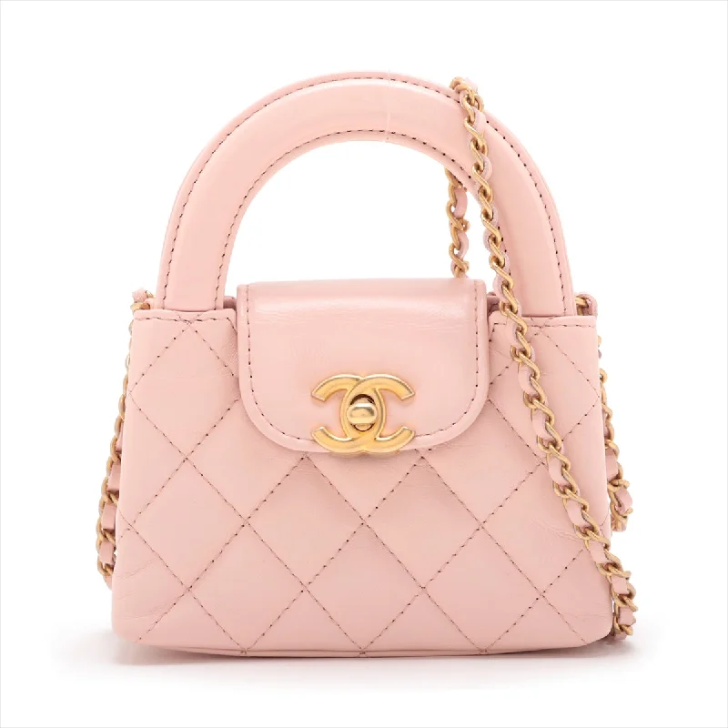 Best bags for weekend getawaysChanel Lambskin  Chain Shoulder Bag Pink G  AP3435