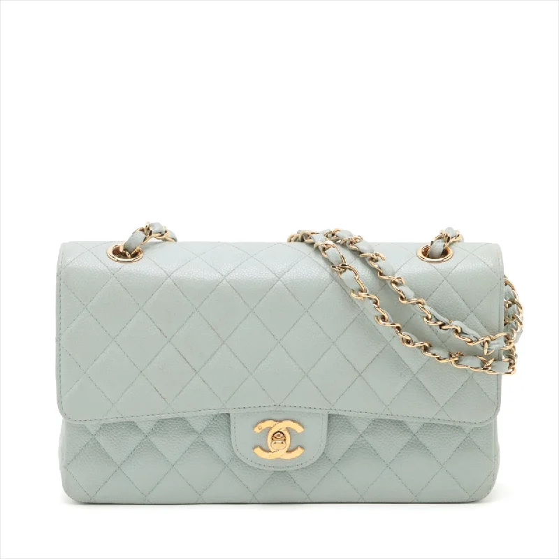 Best-selling designer bags 2025Chanel Matrasse 25 Caviar S Double Flap Double Chain Bag Blue G  7th A01112