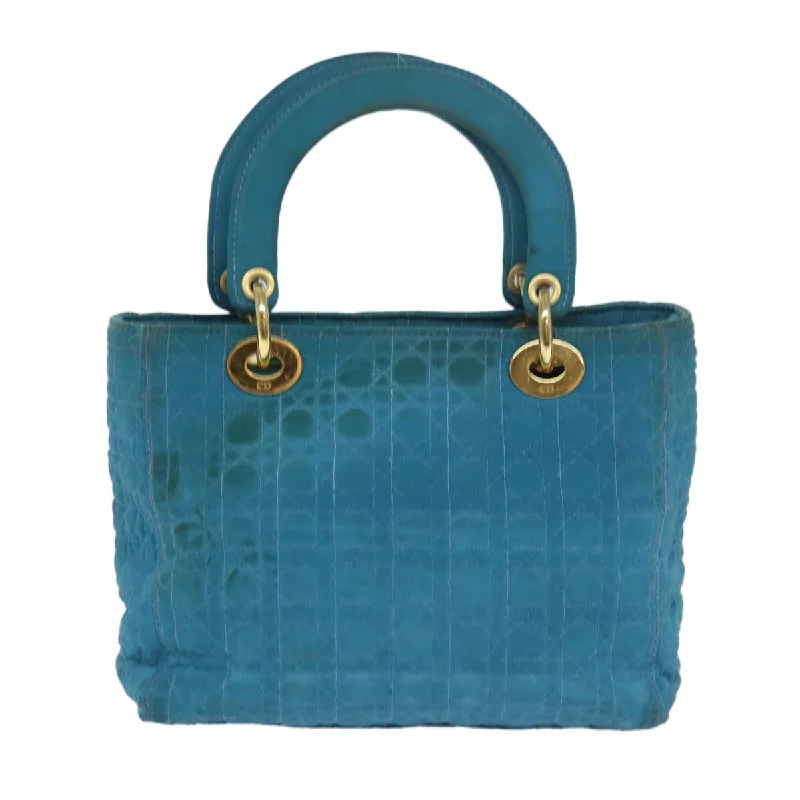 Best bags for weekend getawaysCHRISTIAN DIOR Lady Dior Canage Hand Bag Nylon Turquoise Blue Auth 78336