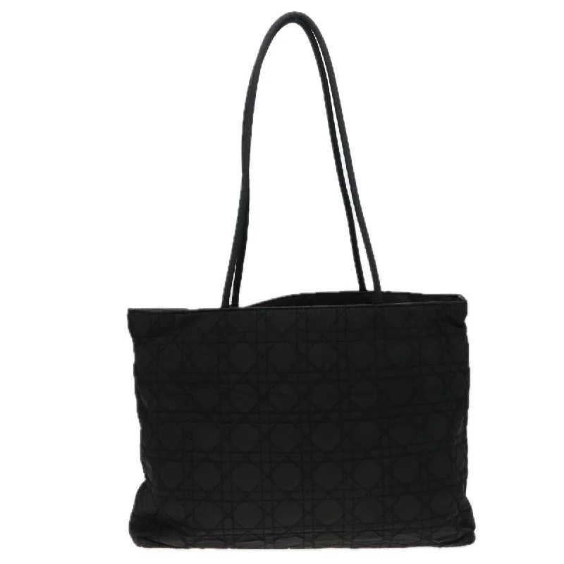 Large capacity travel bagsCHRISTIAN DIOR Lady Dior Canage Tote Bag Nylon Black Auth 79653