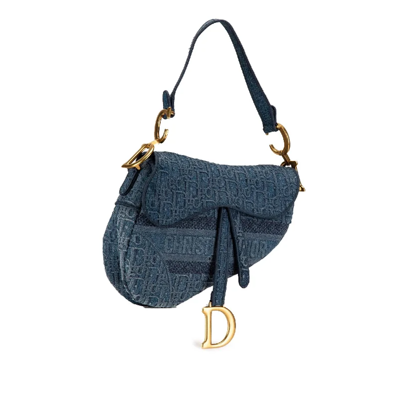 Affordable designer bag dupesDior Oblique Denim Saddle Bag (byX9EU)