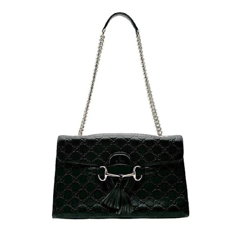 Minimalist leather handbagsGucci Guccissima Emily Chain