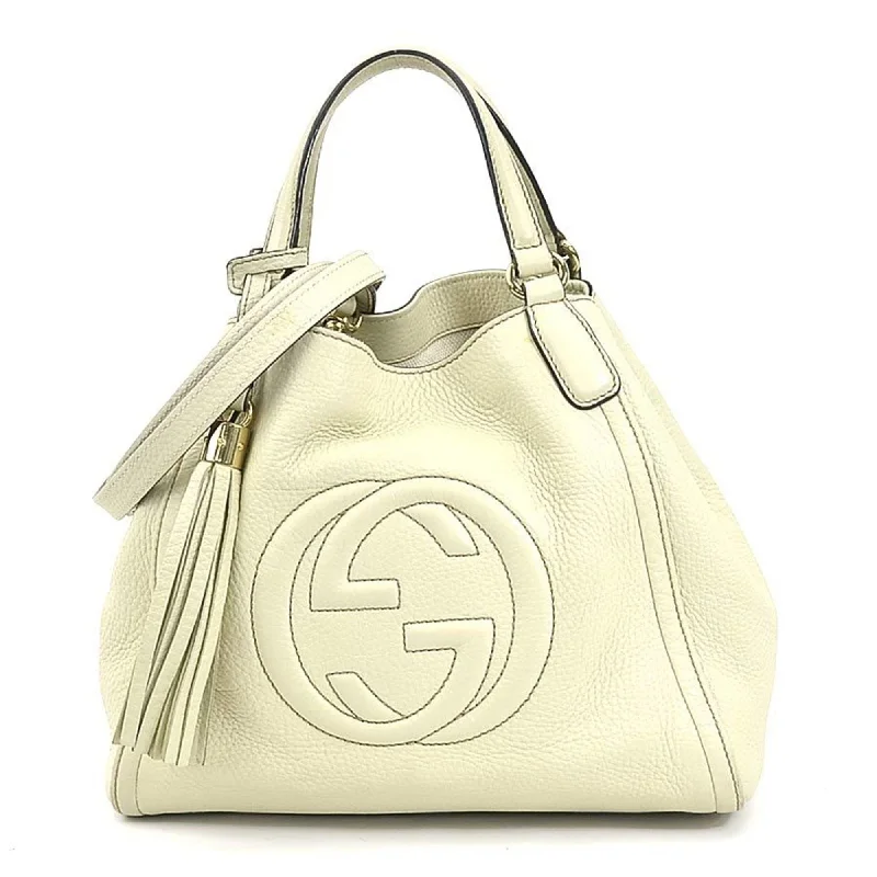 Compact crossbody bags for travelGUCCI Handbag Crossbody Shoulder Bag Soho Leather Off-White Light Gold Ladies 336751